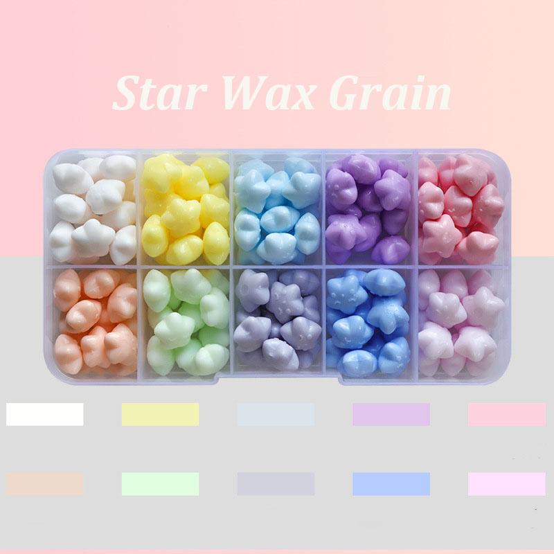 180 шт. Восковые гранулы для запечатывания, 10 ячеек Лапка кошки, Цветок сакуры, Звездочки для восковой печати