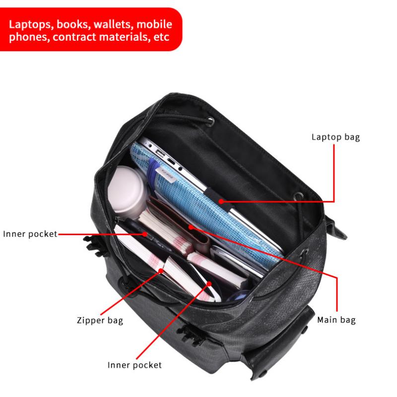 Новый модный водонепроницаемый мужской рюкзак с трендовым принтом большой емкости 15,6 дюймов, компьютерная школьная сумка, дорожный кожаный рюкзак