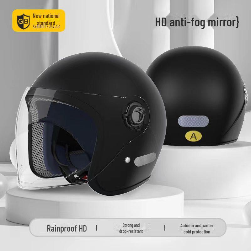 3C Certified Autumn/Winter Electric Motorcycle Helmet - Unisex Cold Protection and Warmth