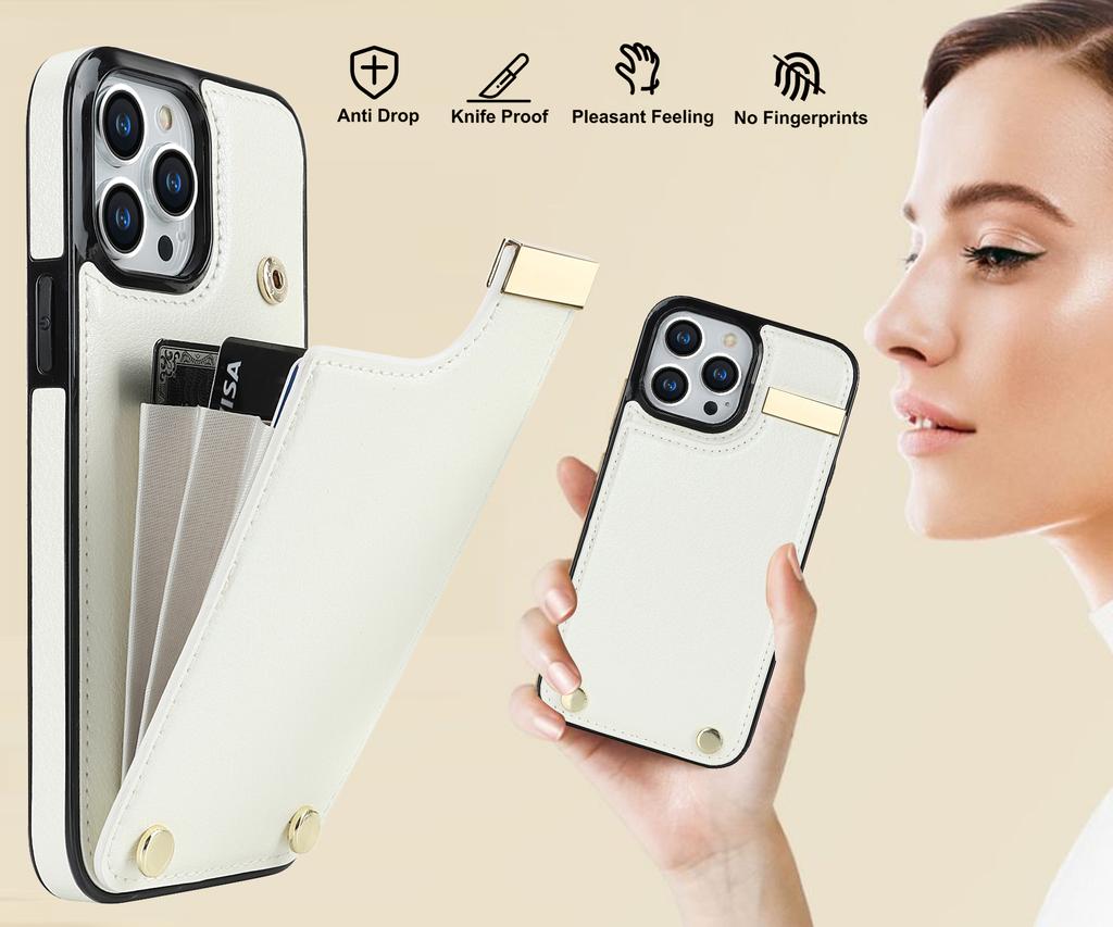 Кожаный чехол-кошелек с отделением для карт для iPhone 15, 14, 13, 12, 11 Pro Max XS MAX XR 8 7 Plus/Samsung S23 S22 S21 S20 Ultra Plus A14 A13 A54 A52 A53