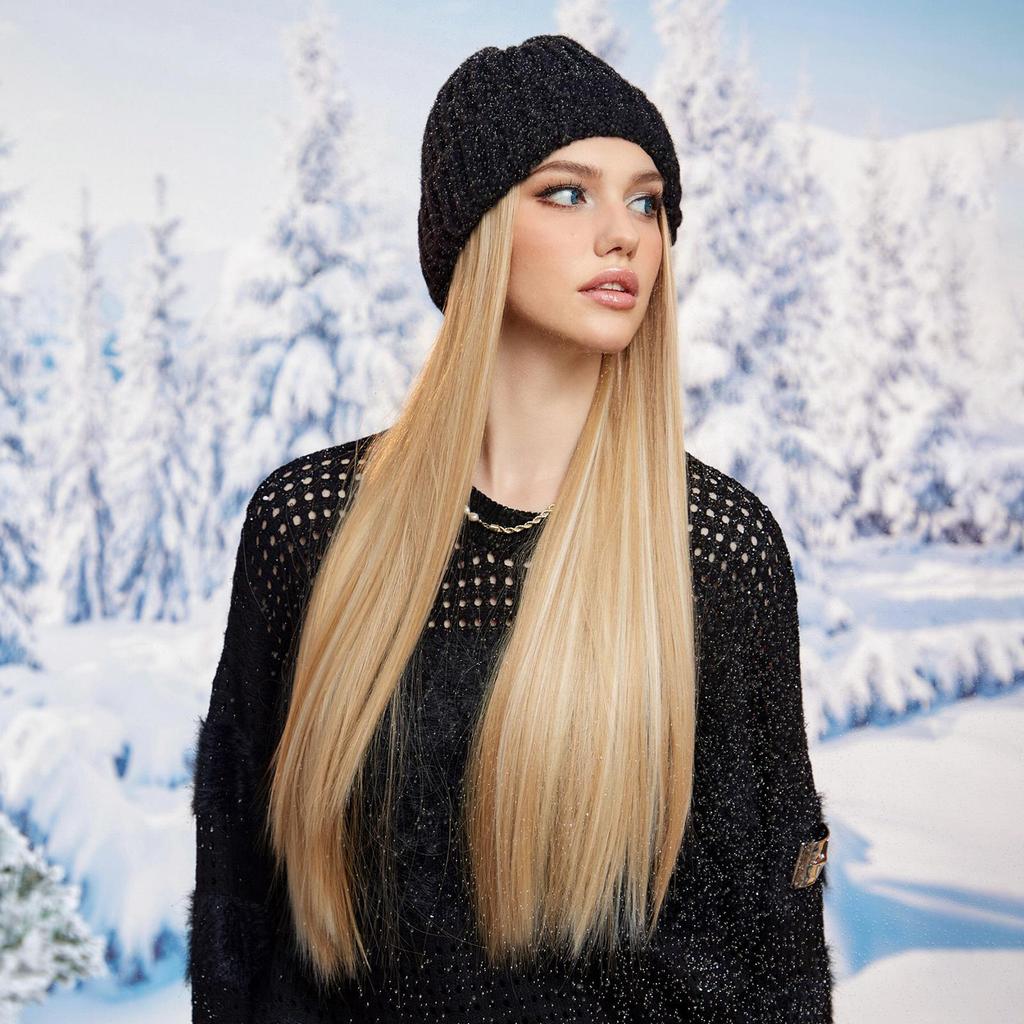 ALAN EATON Шляпа, парики, шапка с волосами, светлый цвет, парик, черная шляпа, соединение, синтетические наращивание волос для женщин, повседневная вечеринка, высокотемпературное волокно