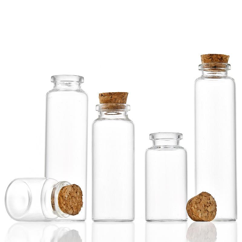 .30 Cal Cork-Stopper Glass Bottle for Incense, Agarwood, Wishing, Tea, Candy