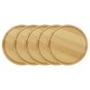 M METERXITY 5 шт. Бамбуковая подставка для цветочного горшка OD Подставка для цветочного горшка Круглый бамбуковый поднос Поднос для цветочного горшка для суккулентов 4,7" Горшок/Кашпо [Натуральный цвет]