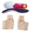 Foot Orthotic Insoles Cuttable Arch Support Inserts with Valgus Bunion Corrective Sock Red Back L