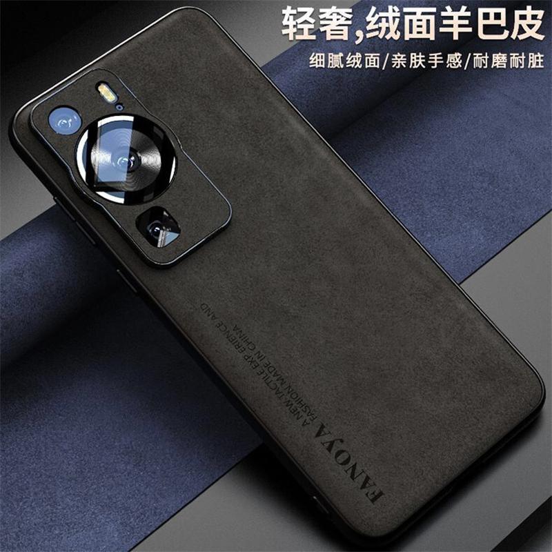 Чехол For Huawei P60 Pro Чехол Роскошная Защита из ПУ Кожи Задняя Крышка Телефона Для Huawei P 60 P60Pro Силиконовый Ударопрочный Бампер