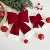 Bowknot Wine Red Bowknot New Year Xmas Tree Charm New Christmas Supplies  Christmas