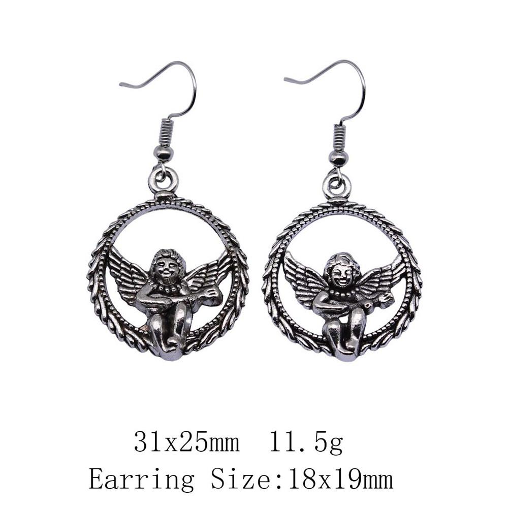 Комплекты сережек на годовщину свадьбы, серьги-подвески и подвески в виде крыльев ангела, женские серьги-сумки для свадьбы
