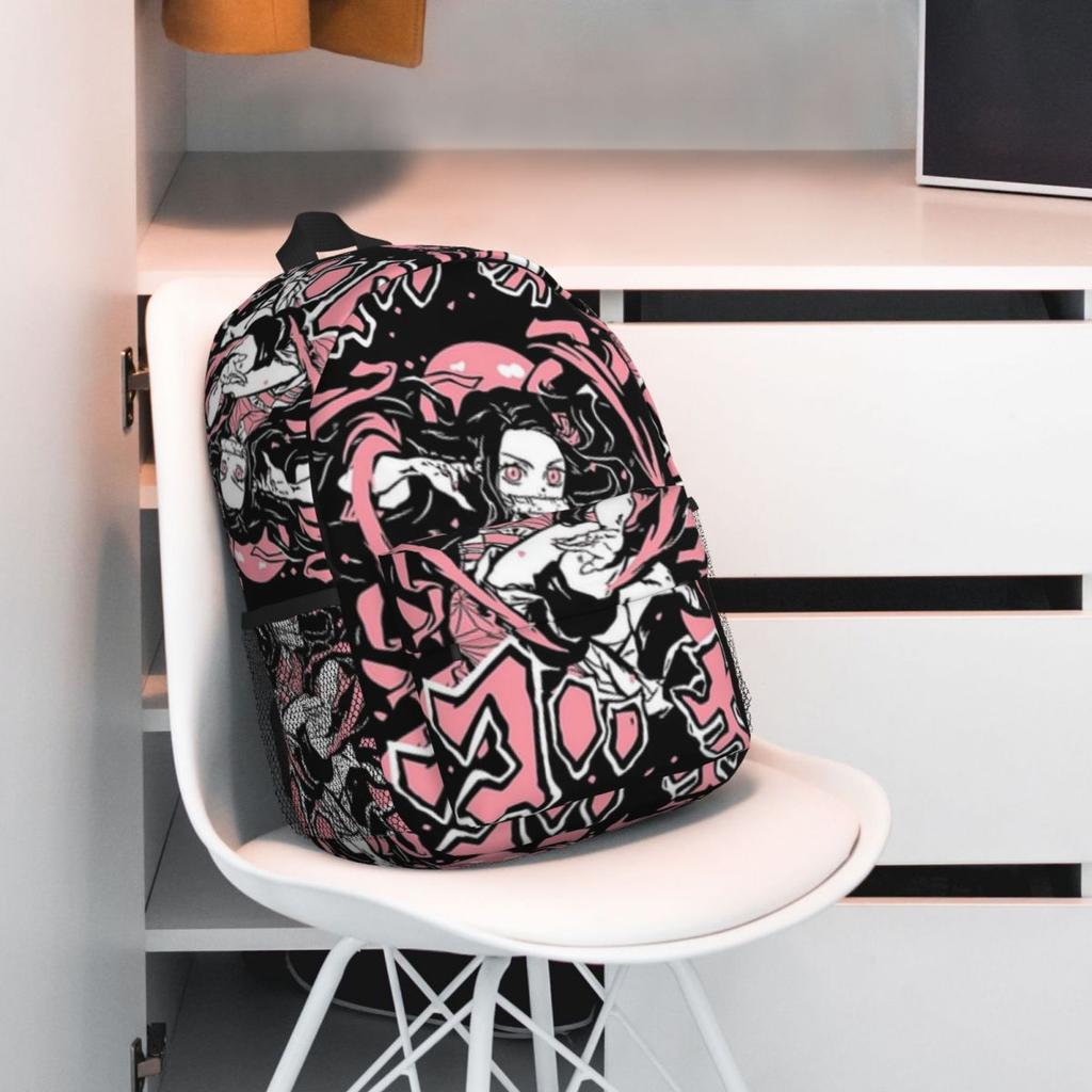 Легкий повседневный школьный рюкзак Demon Slayer Printed для школы, походов на природу, покупок, офиса, 15 дюймов