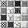 Black and White Series Pillowcase Sofa Simple Home Style Cushion Cover Bedroom Living Room