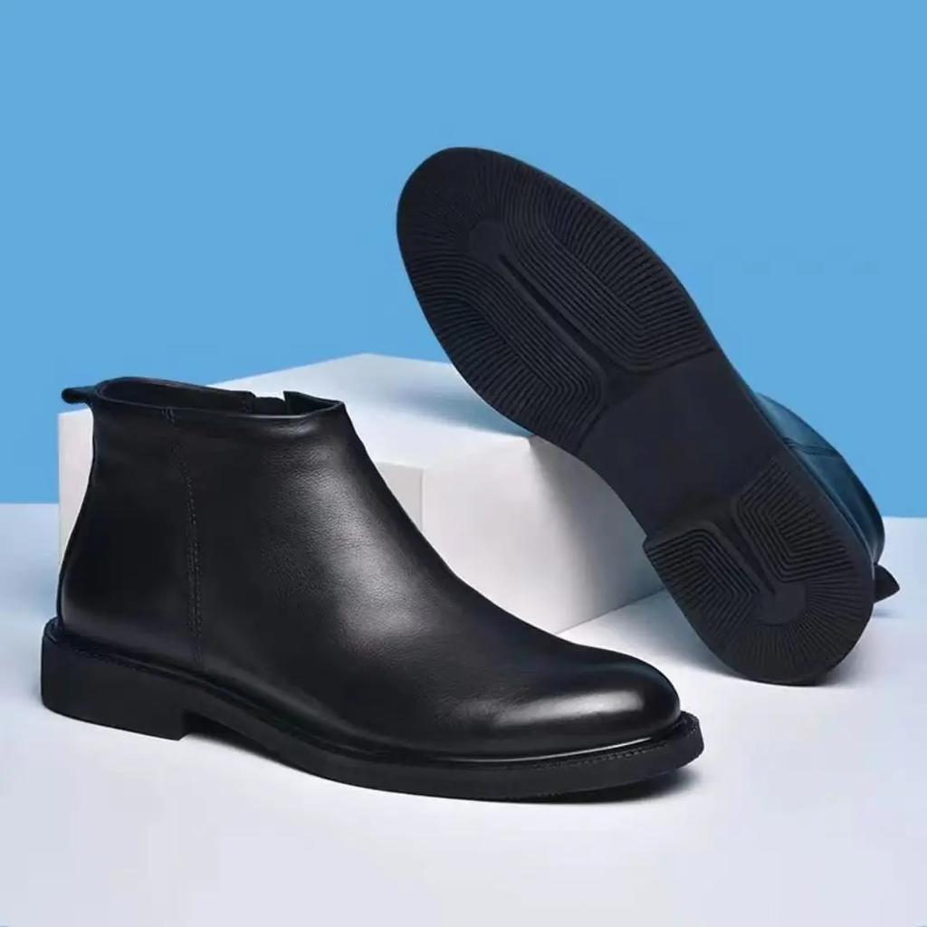 Мужские кожаные туфли Chelsea Boots Solid Color Business Dress Botas Para Hombres Microfiber Tenis Masculine Microfiber 2024 НОВИНКА