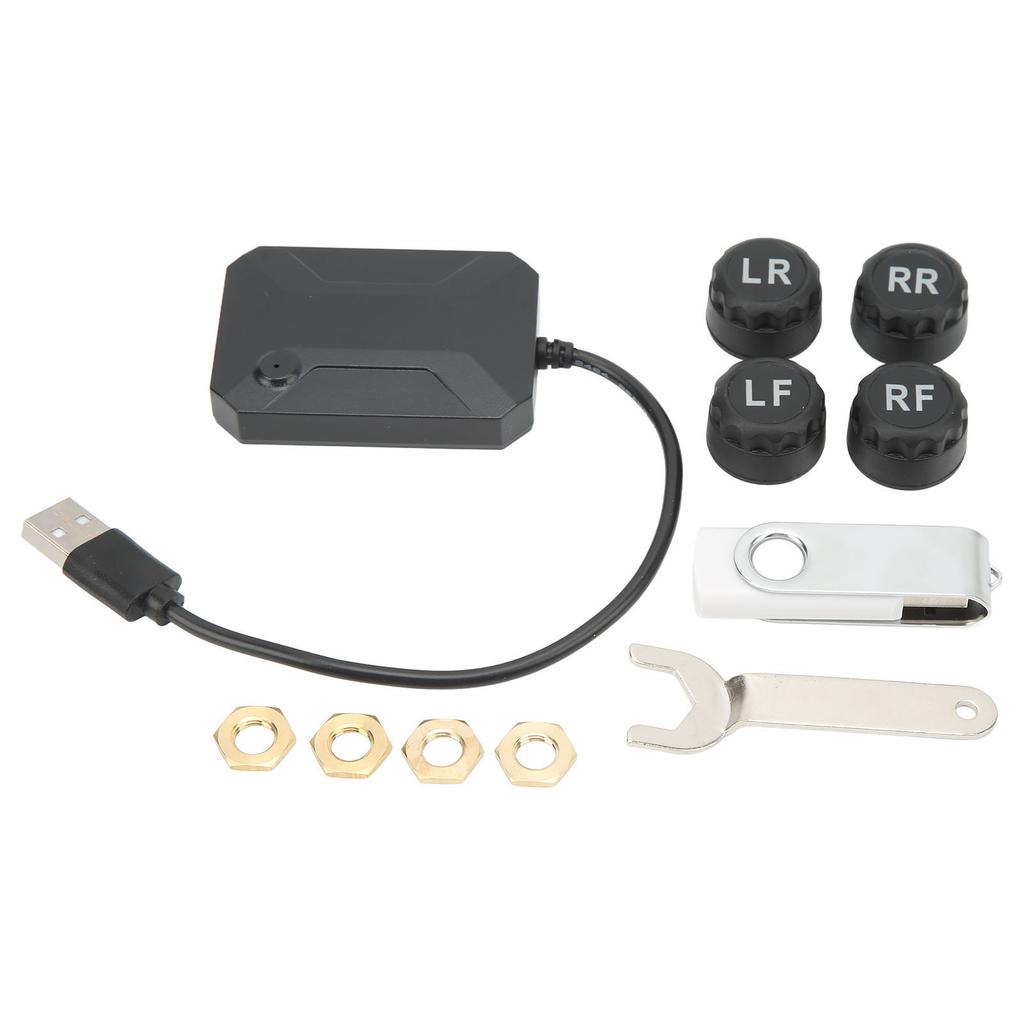 USB система контроля давления в шинах с большим экраном, стабильный сигнал, беспроводная система TPMS для автомобиля, автофургона