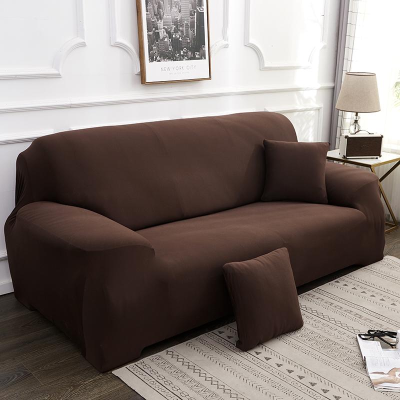 Высокоэластичный Однотонный Чехол для Дивана из Искусственного Молочного Шелка Легко Устанавливается Ткань, Устойчивая к Пятнам от Животных Мягкий и Приятный для Кожи