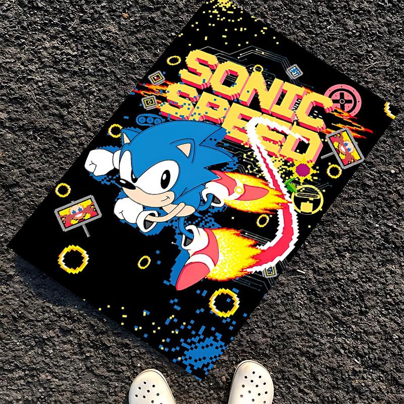 Sonic Printed Carpet, Rug for Office Chair Living Room Bedroom Kitchen Room Decor Gifts.