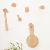 Wooden Wall Hook Lightweight Adhesive Hook with Natural Wood Grain Design Hook for Items Kids Schoolbags Hats