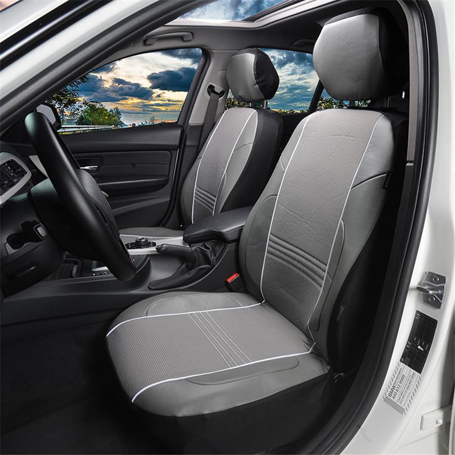 2 шт. Универсальные высококачественные ПУ чехлы на передние сиденья автомобиля Модный стиль Спинка Ковш C