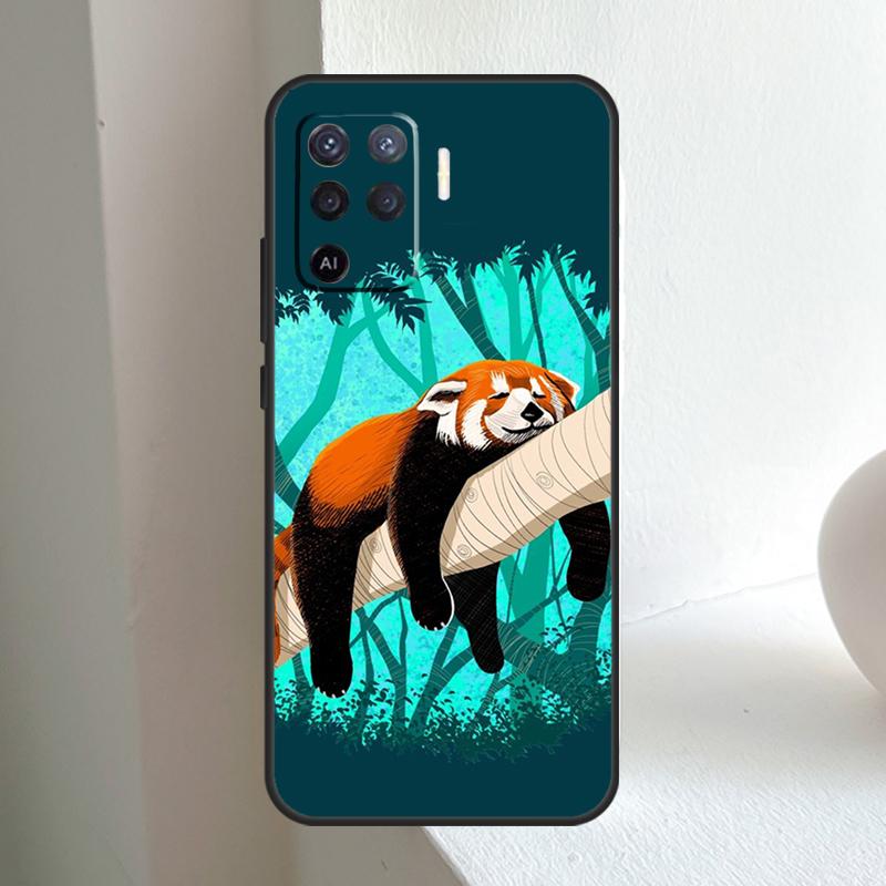 Красная панда Милое животное Для OPPO A80 A60 A40 A5 A6 Pro A15 A17 A57 A16 A76 A96 A18 A38 A58 A78 A98 A54 A74 A94 Чехол