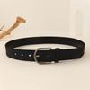 PU Leather Frosted Waist Belt Pin Buckle Waistband Trendy Suede Belt  For Women