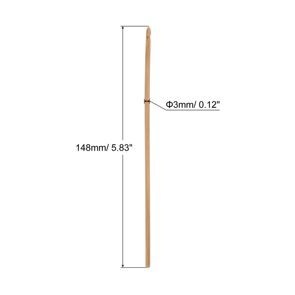 6 шт. Деревянные бамбуковые крючки для вязания 3 мм-10 мм Вязальные крючки для рукоделия из пряжи