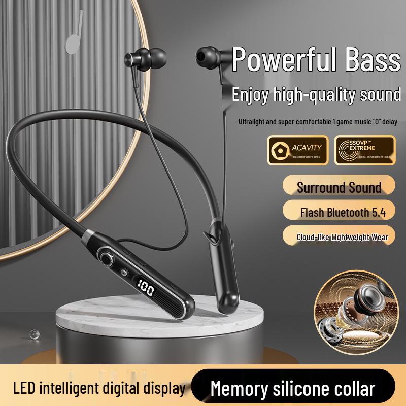 Беспроводные наушники-ожерелье с шумоподавлением, влагозащитой и длительным временем работы от аккумулятора