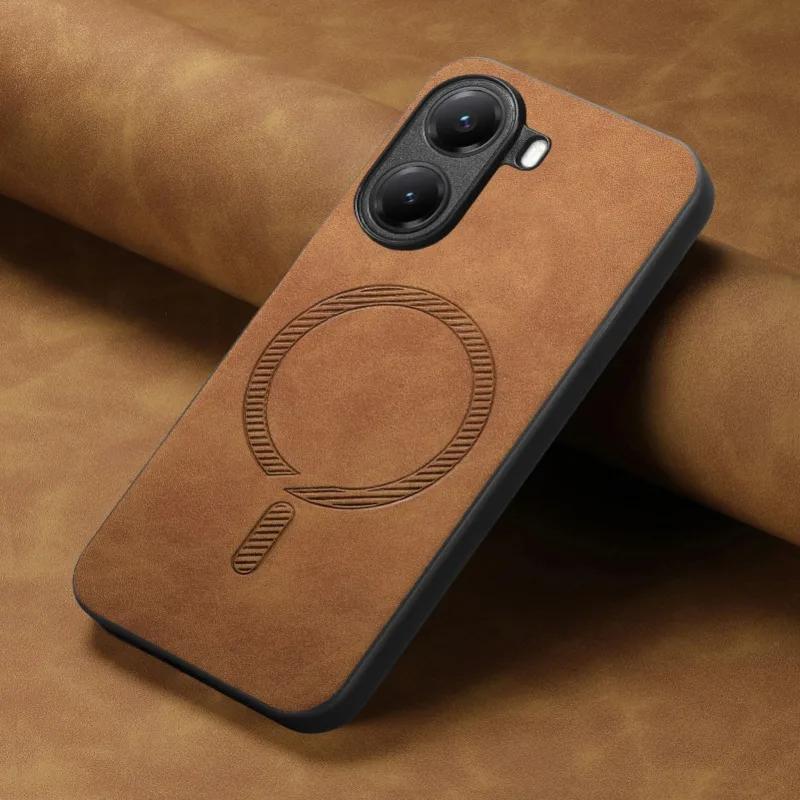 Матовый чехол из искусственной кожи для POCO X7 Pro Magsafe Magnetic Protection Cover Bumper Wireless Charger Cases для POCO M7 Pro
