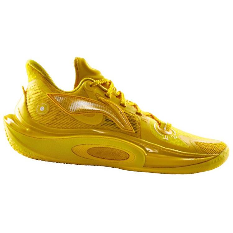 Li Ning SONIC 11 Шмель Амортизация Скользкие Устойчивые к истиранию Низкие Баскетбольные кроссовки Мужские Желтый ABAT021-9