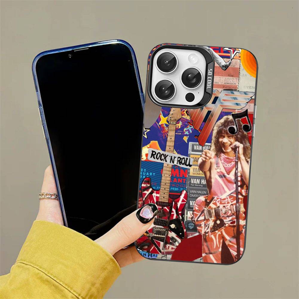 Цветной чехол для телефона E-Eddie V-Van H-Halen Для iPhone 17 16 15 14 13 12 11 Pro Max Plus Pro