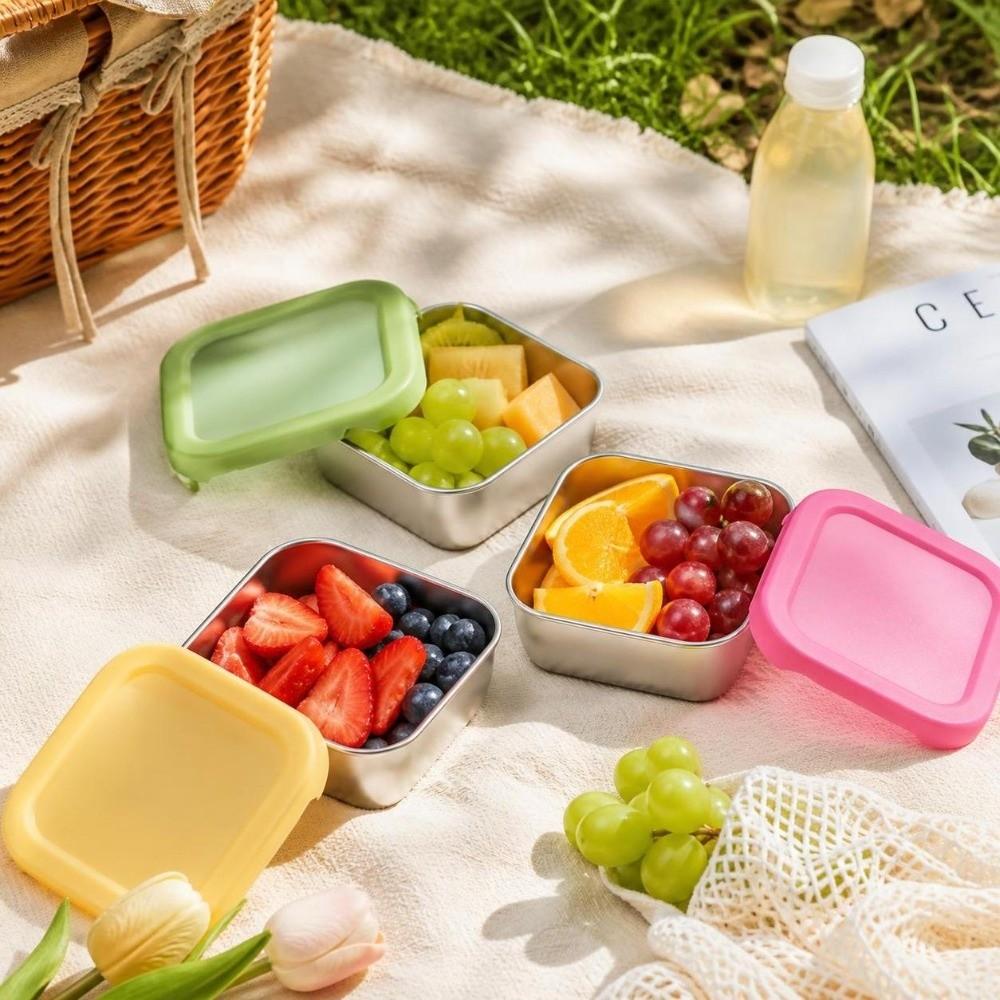 Silicone Lid Food Storage Container Leakproof Meal Prep Container Lunch Box Healthy Meal Prep