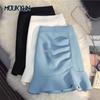 Летние женские офисные юбки женские винтажные повседневные сетчатые юбки с высокой талией короткая юбка