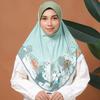 Женский хиджаб шифон с принтом исламская шапочка мгновенный дышащий мусульманский головной убор