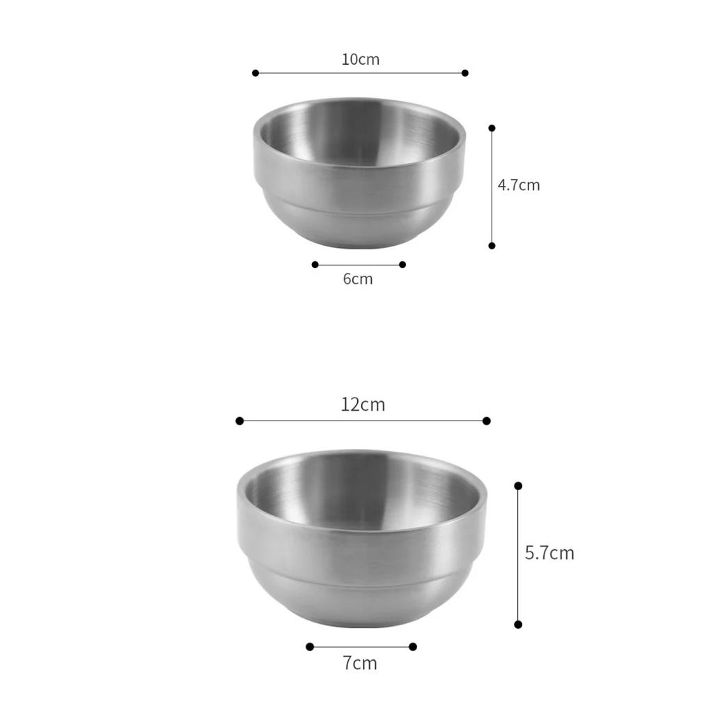 Золотая двухслойная миска для риса из нержавеющей стали 304 в корейском стиле для детского питания, коммерческая кулинария, миска для супа кимчи