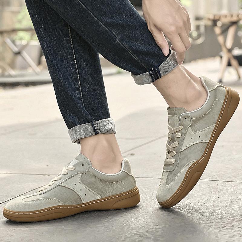 Модная мужская обувь из натуральной кожи, повседневная модная обувь для ходьбы, удобная обувь для скейтбординга для мужчин, высококачественная мужская вулканизированная обувь