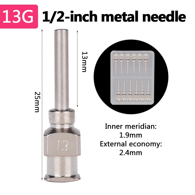 12PCS 1/2 Inch Dispensing Needle Stainless Steel 8G To 30G Blunt Tip Needle Injection Needle For High Temperature Hand Tool