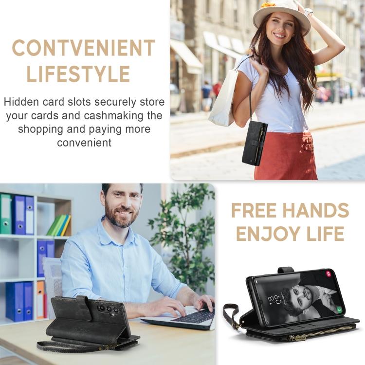 Для Samsung Galaxy A34 5G CaseMe C30 Многофункциональный кожаный чехол для телефона