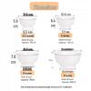 Anditai Minimalist Ceramic Rice and Noodle Bowls - Gold Rim Edition
