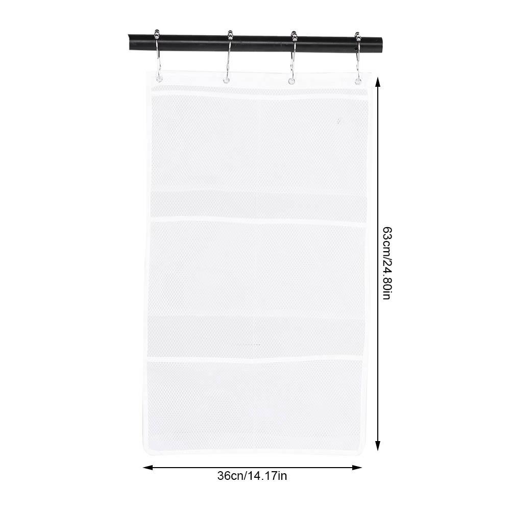 Bathroom Over the Door Hanging Mesh Pockets Storage Bag Holder with Hooks