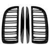Car Front Bumper Kidney Grilles Double Line Racing Grill Gloss Black For BMW 4 Doors E90 E91 3 Series 318 320 325 330i