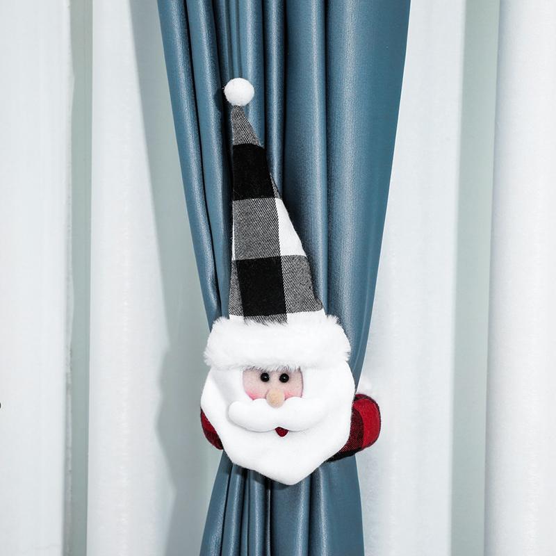 Christmas Curtain Buckle Old Man Snowman Curtain Buckle Christmas Decoration For Home Happy New Year 2025 Xmas Home Decoration