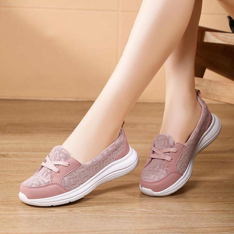 Модная женская повседневная обувь на платформе, дышащая, для ходьбы, сетчатая, на плоской подошве, для улицы, повседневная, спортивная, вулканизированная обувь, Zapatillas De Deporte
