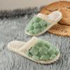 Winter Home Slippers Flat Bottomed Casual Plush Slippers Women's Cotton Slippers