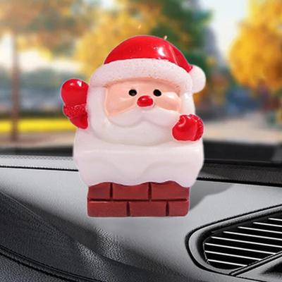 Мини-фигурка Санты Миниатюрное Рождественское Настольное Украшение Коллекционная Елочная Игрушка Санта-Клаус Для Прикроватной Полки Кухонного Обеденного Стола Автомобиля
