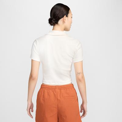 Nike Sportswear Essential Women's Short-sleeve Polo Top 'Sail/Black'
