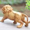Natural Cypress Wood  Lion Statue, Solid Wood Hand-Carved Animal Sculpture Home Room Office Decoration Artwork The Perfect Gift
