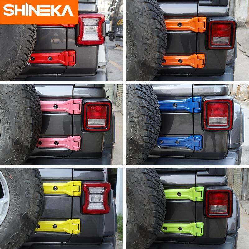 Наклейка на автомобиль SHINEKA для Jeep Wrangler JL, крышка багажника, дверная петля, ABS, внешние аксессуары для Jeep Wrangler JL