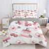 Постельное белье с цветочным принтом, розовый комплект постельного белья с макияжем и наволочкой, романтичный модный подарок для девочек и женщин, комплект пододеяльника