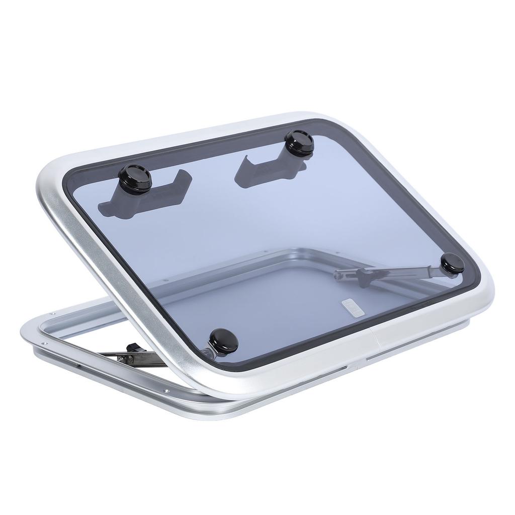 17 X 25in Boat Porthole Window Push Out Tempered Glass Aluminum Alloy Frame Waterproof 90 Deg Opening for RV Yacht