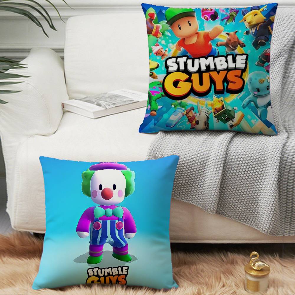 Подушка Игровая Спящая S-Stumble Guys Декоративная Наволочка Короткий Плюш Диван Декоративный Подарок Дом Двусторонняя Печать Подушка