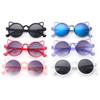 Детские солнцезащитные очки в ретро круглой оправе, защита UV400, линзы цвета океана, летние оттенки, пляжные, для путешествий, уличная одежда, очки для мальчика и девочки