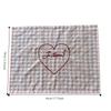 Square Heart Embroidered Placemats Elegant Background Cloth Durable Table Mat  Restaurant