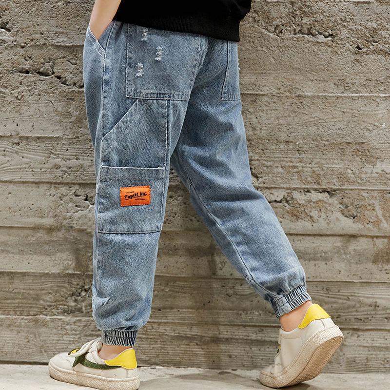 Autumn Winter Boys Jeans 4-13 Years Old Kids Jeans Pants Baby Boys Jean Kids Plus Velvet