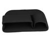 Car Seat Filler Storage Bag with Phone and Cup Holder Multifunctional PU Leather Side Seat Crevice Organizer Black